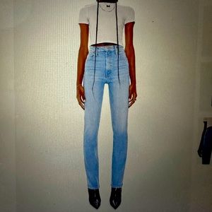 Mother denim high waisted rider skimp in high-life